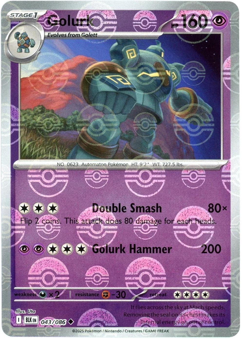 Black Bolt Golurk [Poke-Ball] Pokémon card